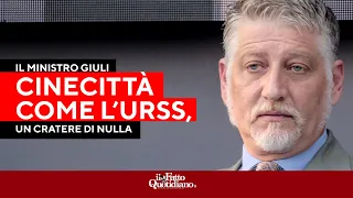 Giuli nega i conflitti con Borgonzoni e dice: &quot;Cinecittà prima era come l&#39;Urss, un cratere di nulla&quot;