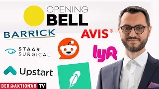 STAAR SURGICAL CO. Opening Bell: Barrick Gold, Staar Surgical, Avis Budget, Lyft, Upstart, Reddit, Robinhood