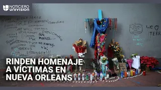 Con vigilias, mensajes y un memorial recuerdan a las víctimas del atentado en Nueva Orleans