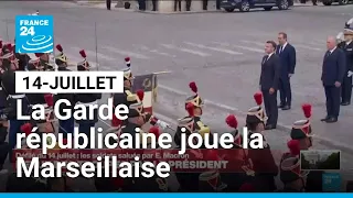 Défilé du 14-Juillet : la Garde républicaine joue la Marseillaise devant Emmanuel Macron
