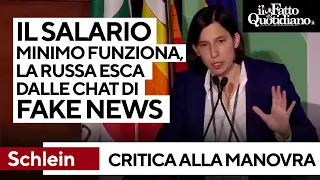 Schlein: &quot;La Russa esca dalle chat di fake news di Musk. Il salario minimo funziona&quot;