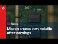 Micron shares very volatile after earnings 📉