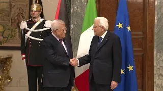 ROME RESOURCES ORD 0.1P Palestinian President Abbas meets with Italian counterpart Mattarella in Rome