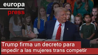 Trump firma un decreto para impedir a las mujeres trans competir en deportes femeninos