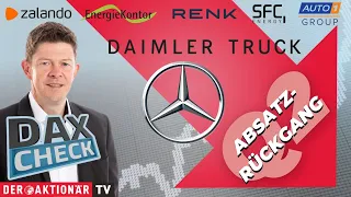 SFC ENERGY AG DAX-Check LIVE: Auto1, Daimler Truck, Energiekontor, Mercedes-Benz, Renk, SFC Energy, Zalando