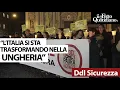 "Ddl Sicurezza? Il governo vuole trasformarci nell'Ungheria": la protesta-fiaccolata a Roma