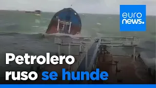 Dos petroleros rusos gravemente dañados en una tormenta en el estrecho de Kerch