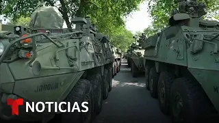 Despliegan dispositivos de seguridad para desfile militar en Washington D.C., se esperan protestas