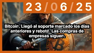 BITCOIN Bitcoin. Llegó al soporte marcado los días anteriores y rebotó. Las compras de empresas siguen.