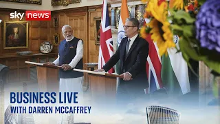 Keir Starmer signs &#39;historic&#39; UK-India trade deal with Narendra Modi | Business Live