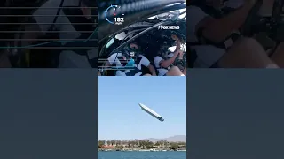 ANGLE New angle from inside the cockpit shows the moment a speedboat flipped and crashed into the water.