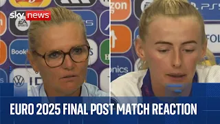 REACT GRP. ORD 12.5P Sarina Wiegman and Chloe Kelly react after England beat Spain to win Euro 2025
