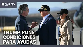 Trump pone condiciones para enviar ayuda a afectados por los incendios en California