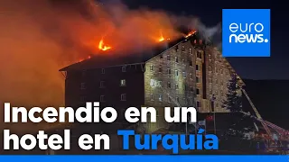 TR HOTEL Un incendio en el hotel de una estación de esquí turca deja al menos 10 muertos y 32 heridos